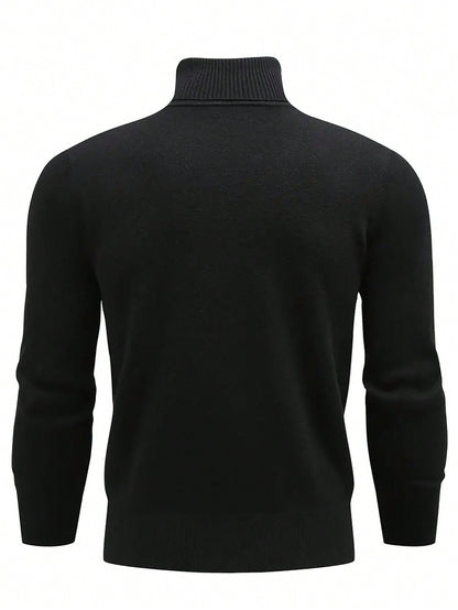 Kessoro women's high-neck turtleneck top in navy, black or burgundy, view 9 of 18