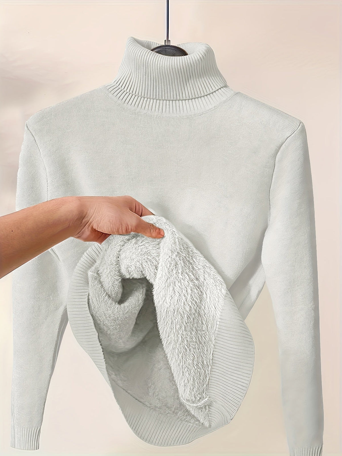 Kessoro women's fleece-lined high-neck sweater in one of six colourways, view 15 of 32