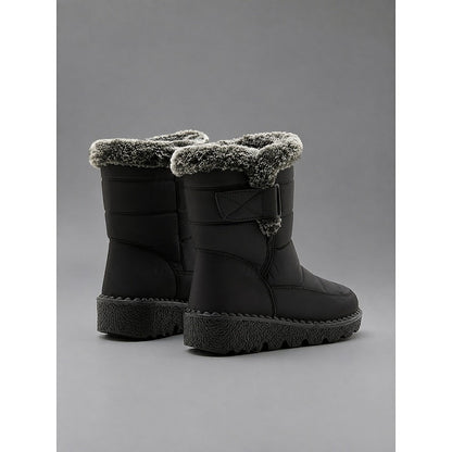 Kessoro Women's Quilted Fur-Trimmed Snow Boots in black and blue - women's footwear, view 9 of 12