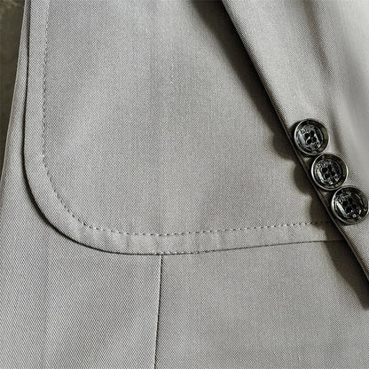 Kessoro men's refined single-breasted tailored blazer in blue, gray, coffee and brown – image 3 of 10