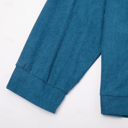 Kessoro Men's Ribbed Textured Jacket in navy blue, dark green, brown and more colours, image 12 of 13.