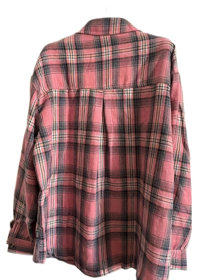 Kessoro women's relaxed plaid button-up shirt in classic check colourways