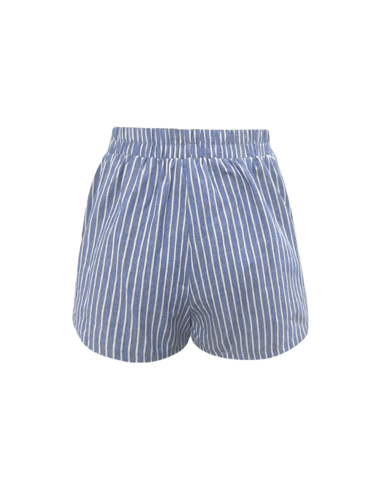 Kessoro women's relaxed wide-leg elastic-waist shorts in grey, red, blue and yellow summer colours