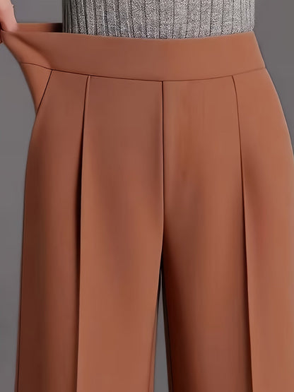 Kessoro women's high-waisted wide-leg pants in one of twelve colourways, view 10 of 20