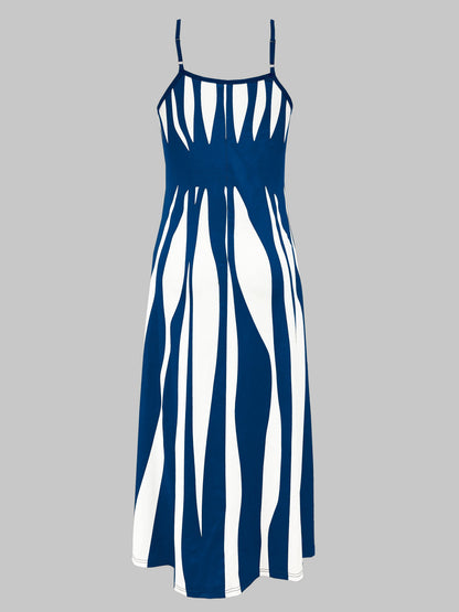 Kessoro women's flowing V-neck adjustable-strap maxi dress in black, green, rose red and blue