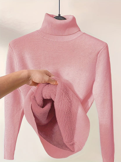 Kessoro women's fleece-lined high-neck sweater in one of six colourways, view 30 of 32