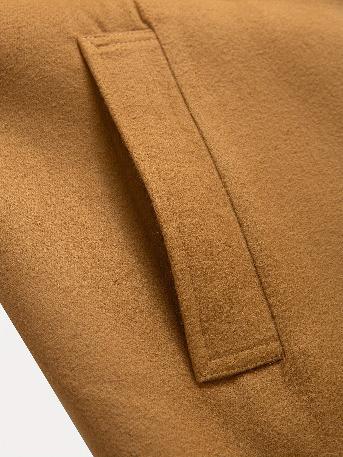 Kessoro men's tailored longline overcoat in brown or navy, view 5 of 13