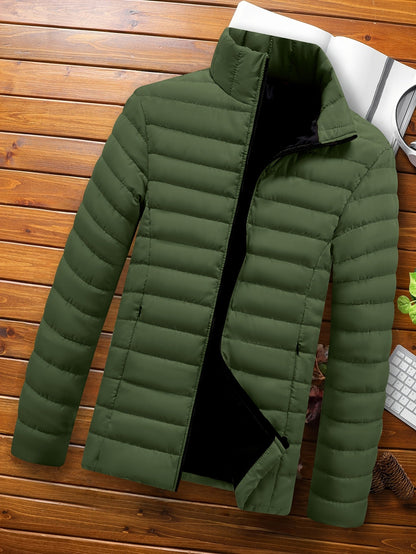 Kessoro men's lightweight windproof quilted jacket in yellow, black and green - product view 22