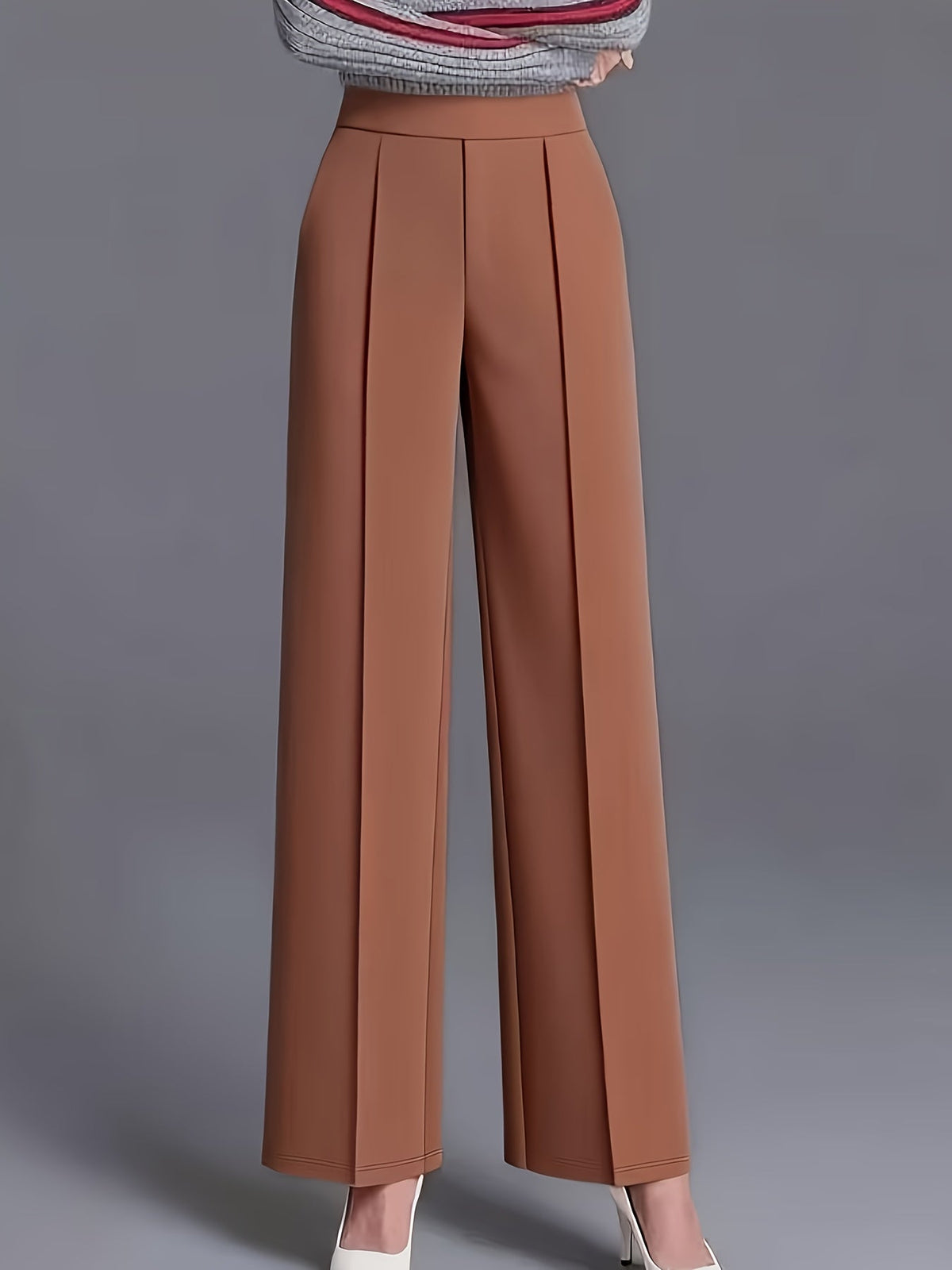 Kessoro women's high-waisted wide-leg pants in one of twelve colourways, view 11 of 20