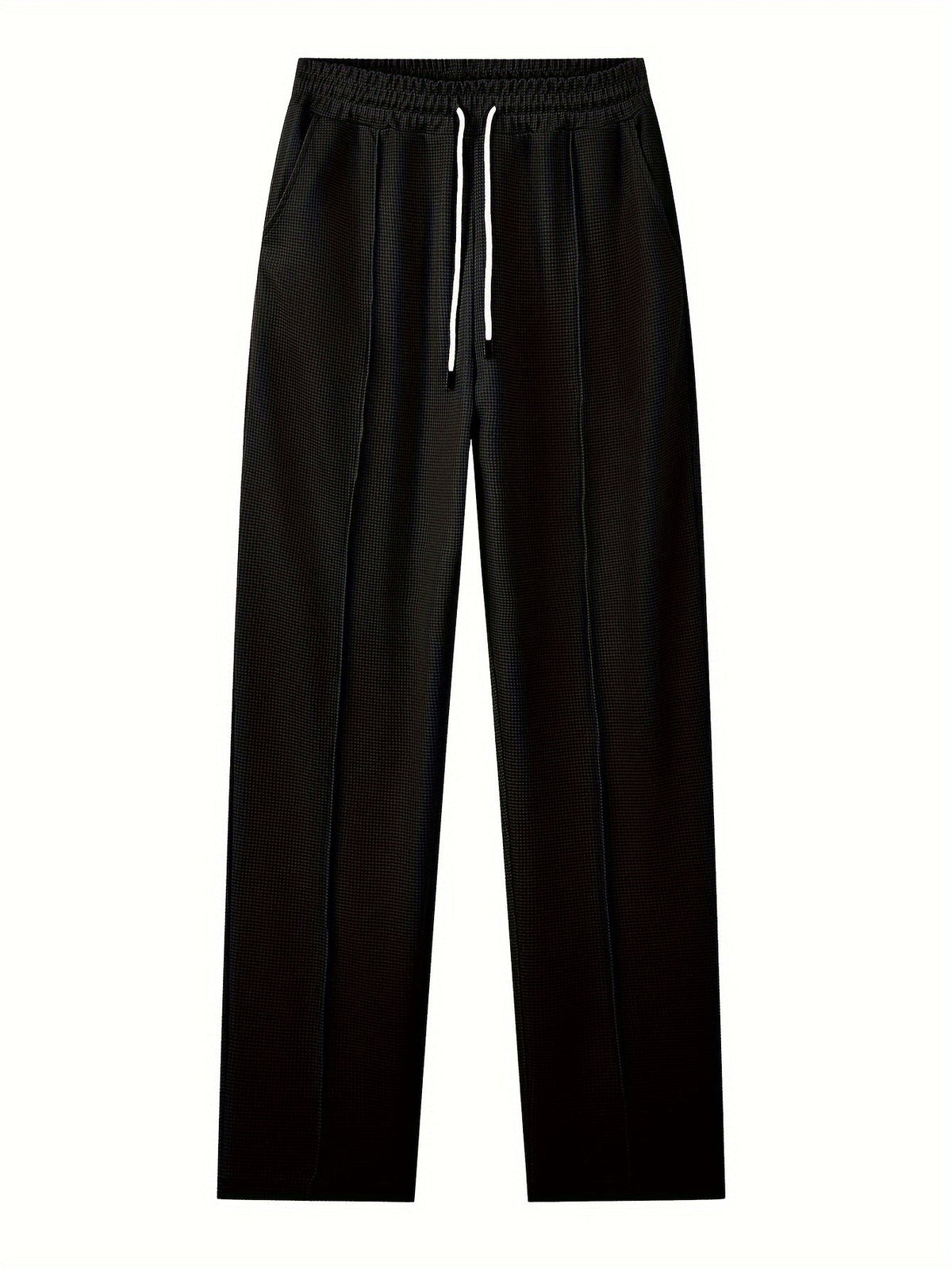 Kessoro Men's Waffle-Knit Two-Piece Outfit Set in white and black, image 21 of 21.