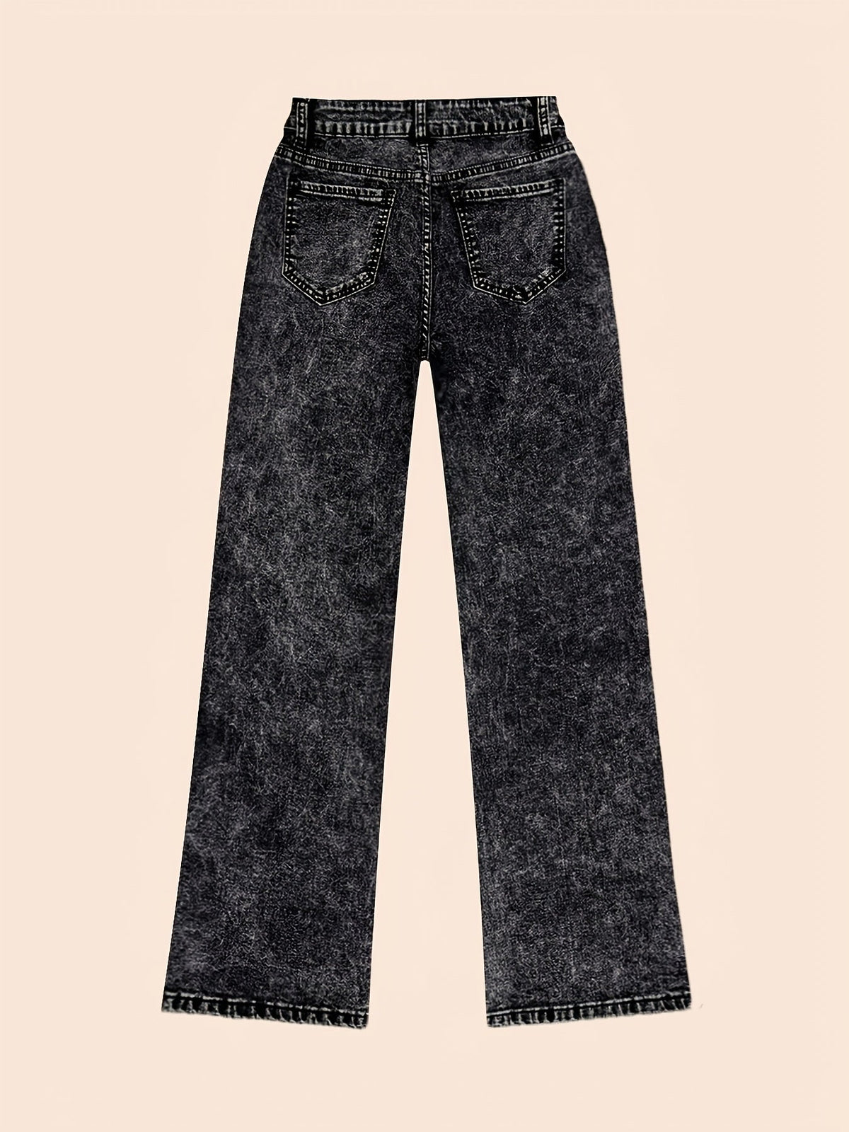 Kessoro women's high-waisted wide-leg jeans in a classic blue denim colourway