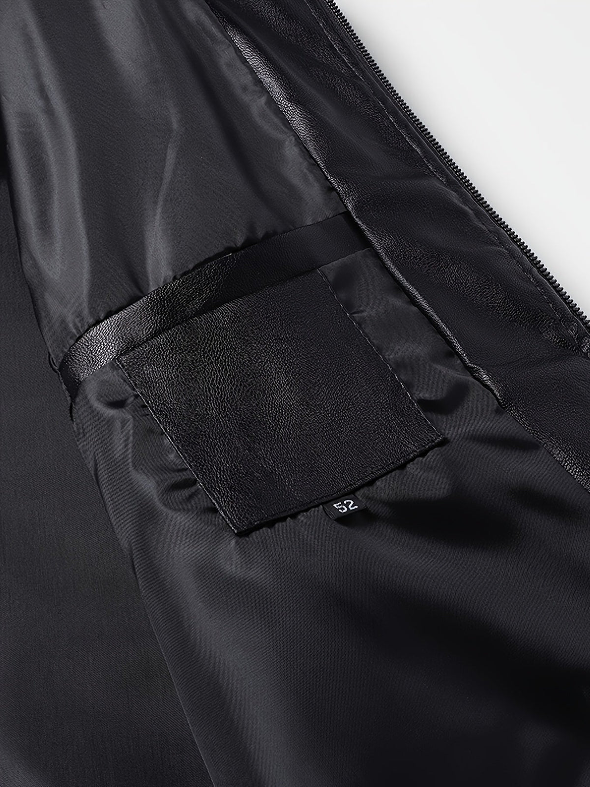 Kessoro men's slim-fit zip-up bomber jacket in black - product view 6