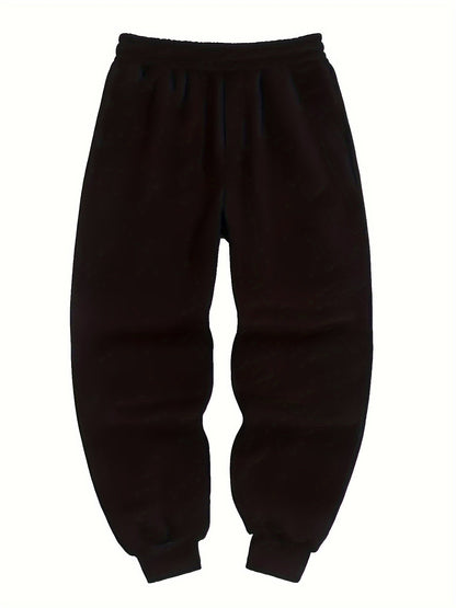 Kessoro unisex relaxed tapered drawstring joggers in black or grey with side pockets
