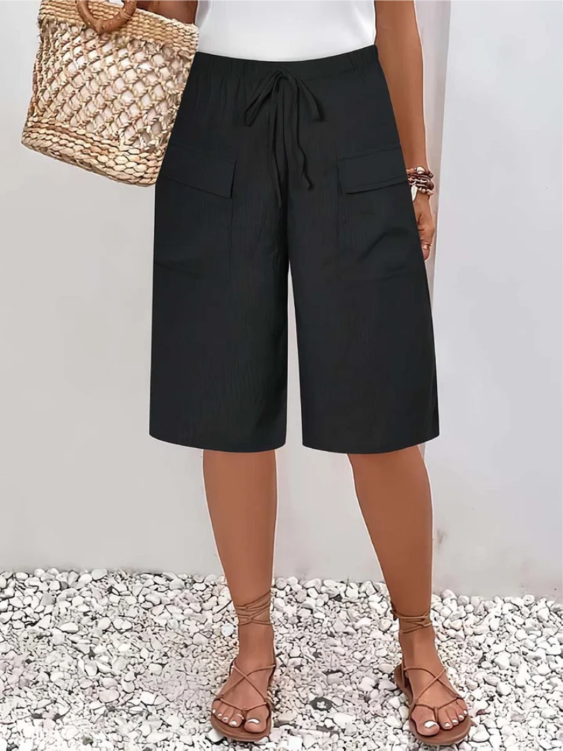 Women's oversized lace detail pants in neutral colours