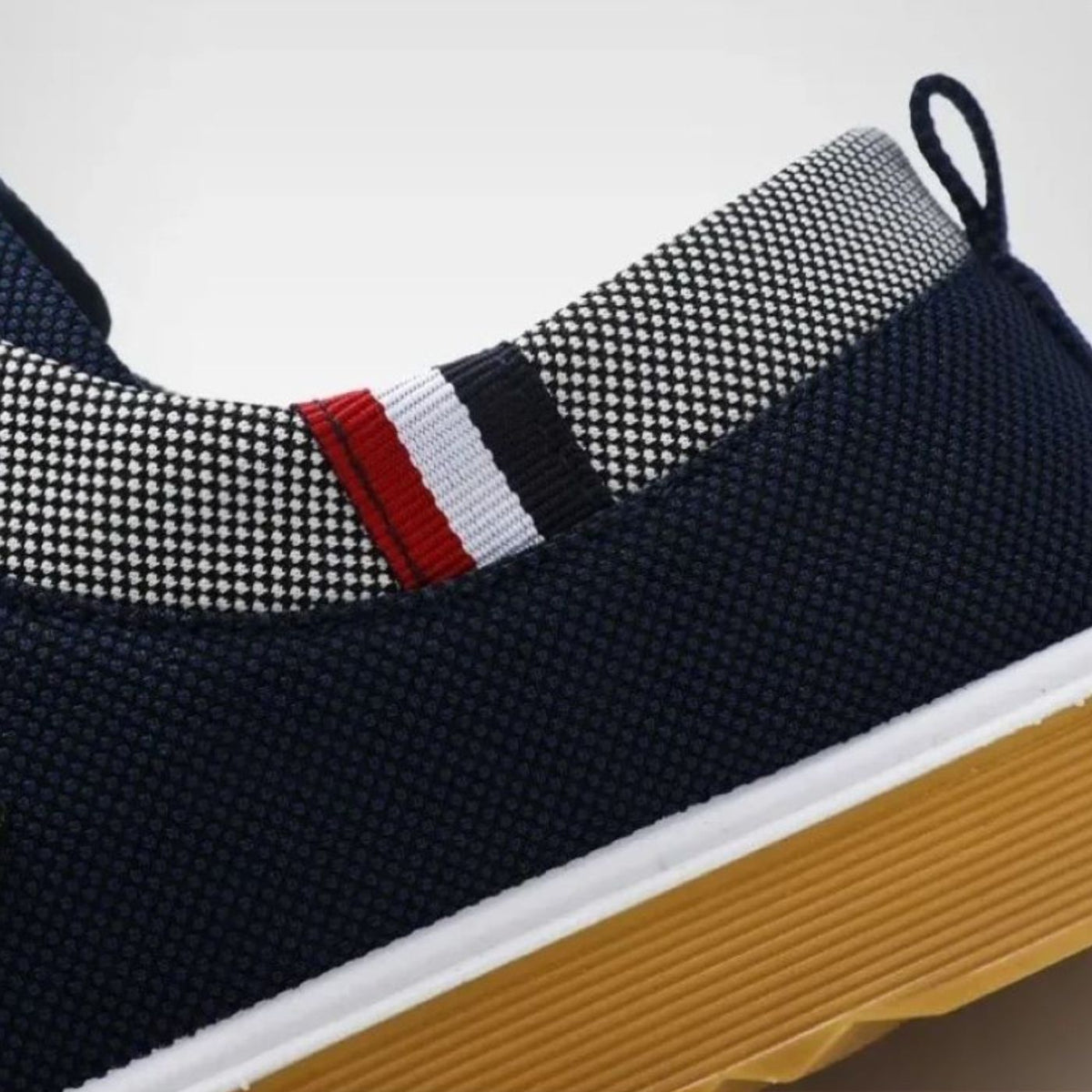 Kessoro men's two-tone canvas cushioned lace-up shoes in brown and navy blue colorways - men's footwear
