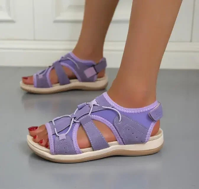 Kessoro women's cushioned adjustable adventure sandals in blue, pink, khaki, black, white, red, navy and purple, image 23 of 24