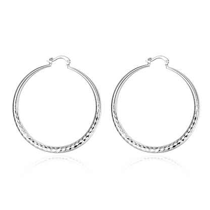 Kessoro women's retro silver tone long drop earrings with an elongated silhouette
