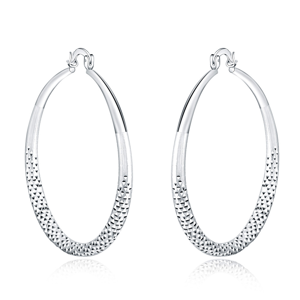 Kessoro women's retro silver tone long drop earrings with an elongated silhouette