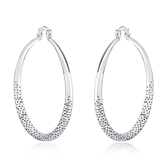 Kessoro women's retro silver tone long drop earrings with an elongated silhouette