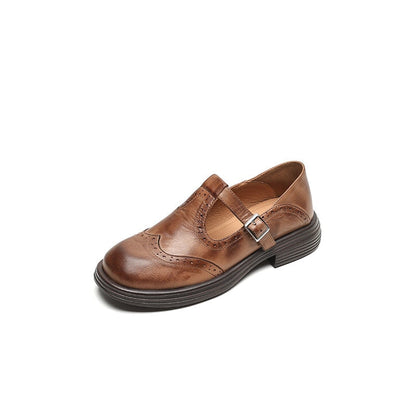 Kessoro women's premium strap detail loafers in brown and black
