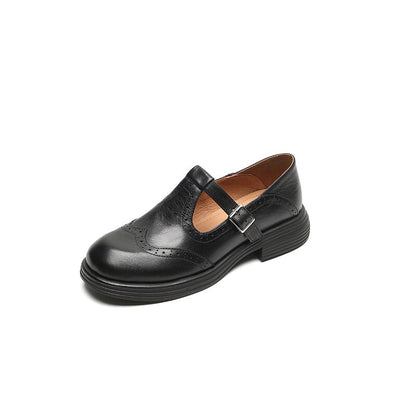 Kessoro women's premium strap detail loafers in brown and black