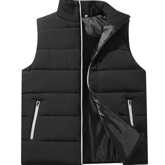 Kessoro men's quilted lightweight zip-up vest in a neutral colourway - product view 1