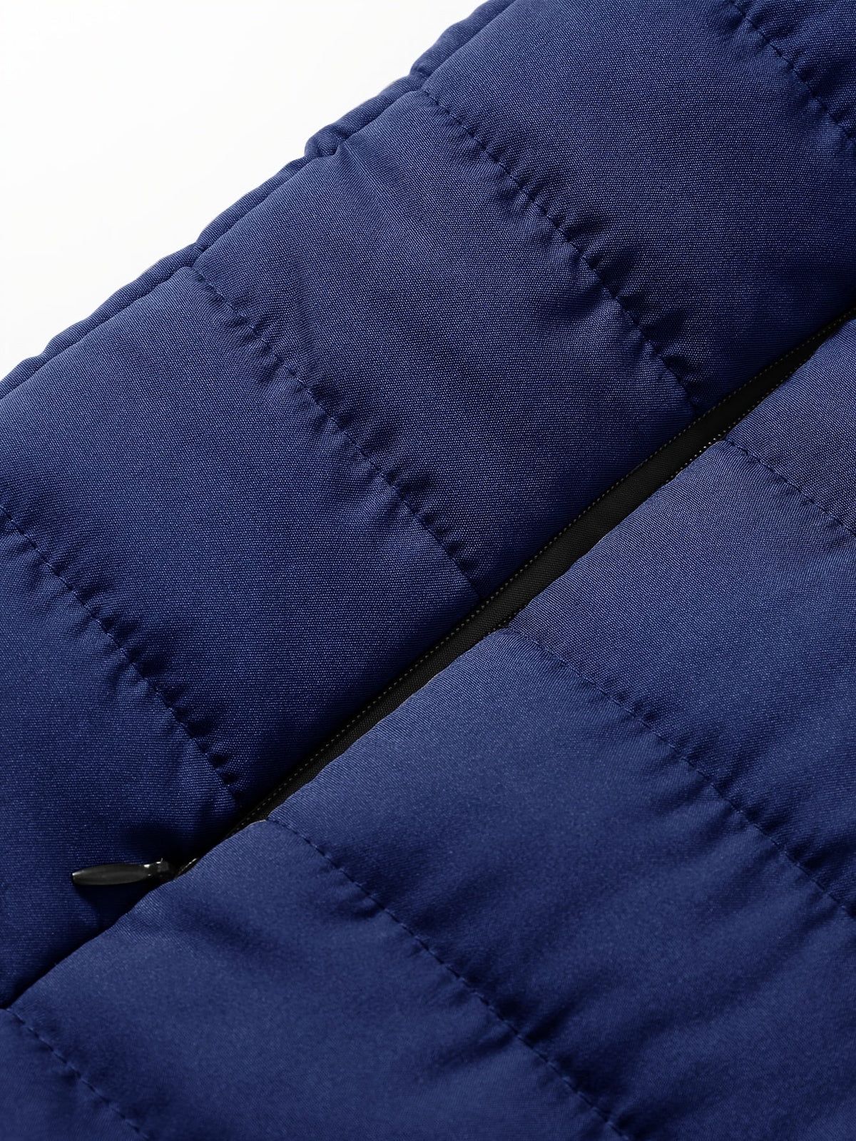 Kessoro Men's Quilted Stand-Collar Puffer Vest in military green and royal blue - men's apparel, view 17 of 19