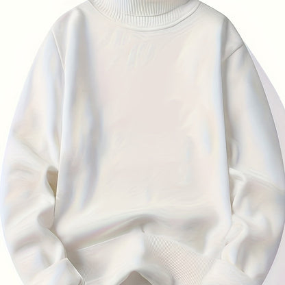 Kessoro men's cozy ribbed roll-neck sweater with a lined interior in muted winter colourways