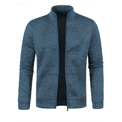 Kessoro Men's Full-Zip Stand-Collar Jacket in navy blue, blue, grey and more colours, image 2 of 12.