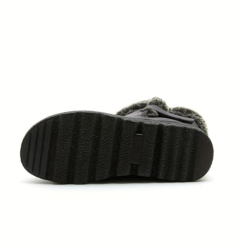 Kessoro Women's Quilted Fur-Trimmed Snow Boots in black and blue - women's footwear, view 8 of 12