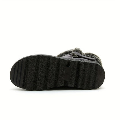 Kessoro Women's Quilted Fur-Trimmed Snow Boots in black and blue - women's footwear, view 8 of 12