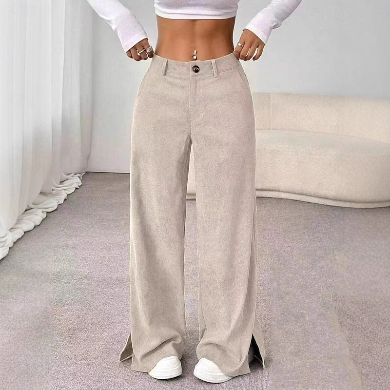 Kessoro Turmeric high-waist wide-leg trousers for women