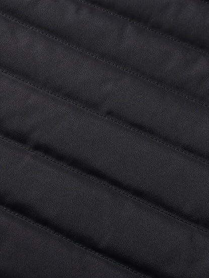 Kessoro men's hooded insulated quilted coat in black and grey - product view 7