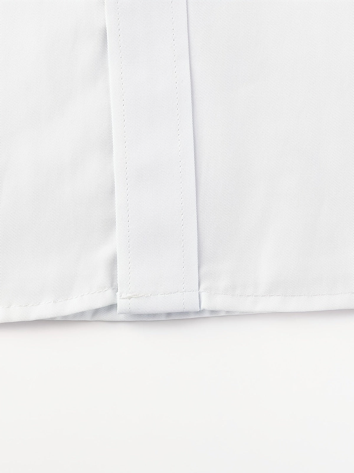 Men's tailored long-sleeve button-up shirt in sky blue, light grey and white, colour option 3 front view