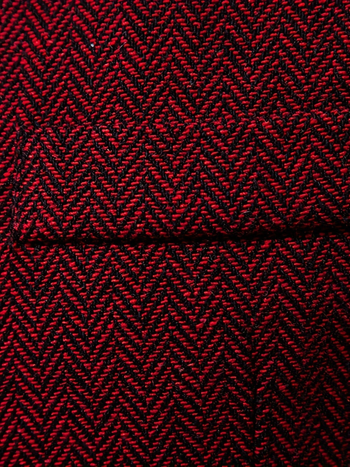 Kessoro men's herringbone single-breasted suit vest in burgundy, worn over a dress shirt