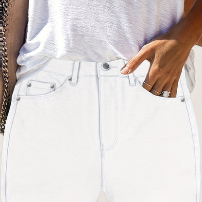 Kessoro women's high-waisted stretch skinny jeans shown in a range of denim and solid colourways