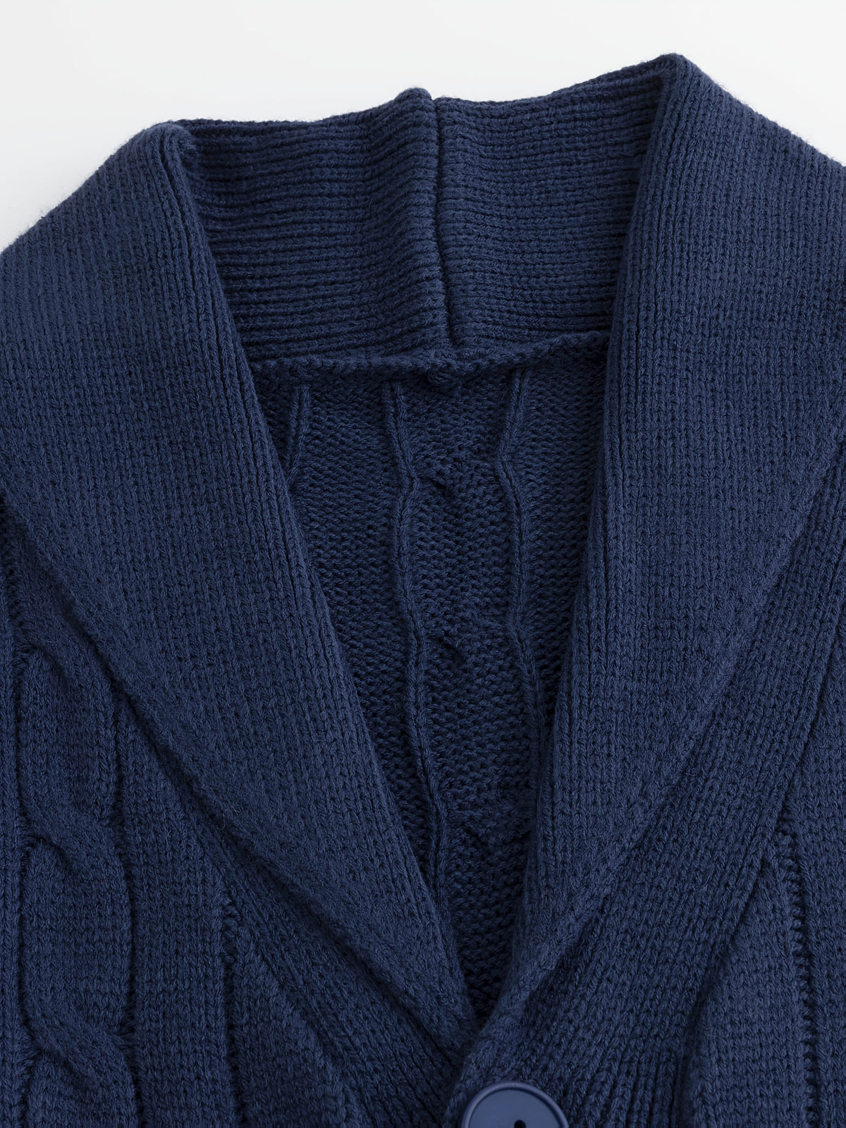 Kessoro men's shawl collar cable knit cardigan in refined classic colourways