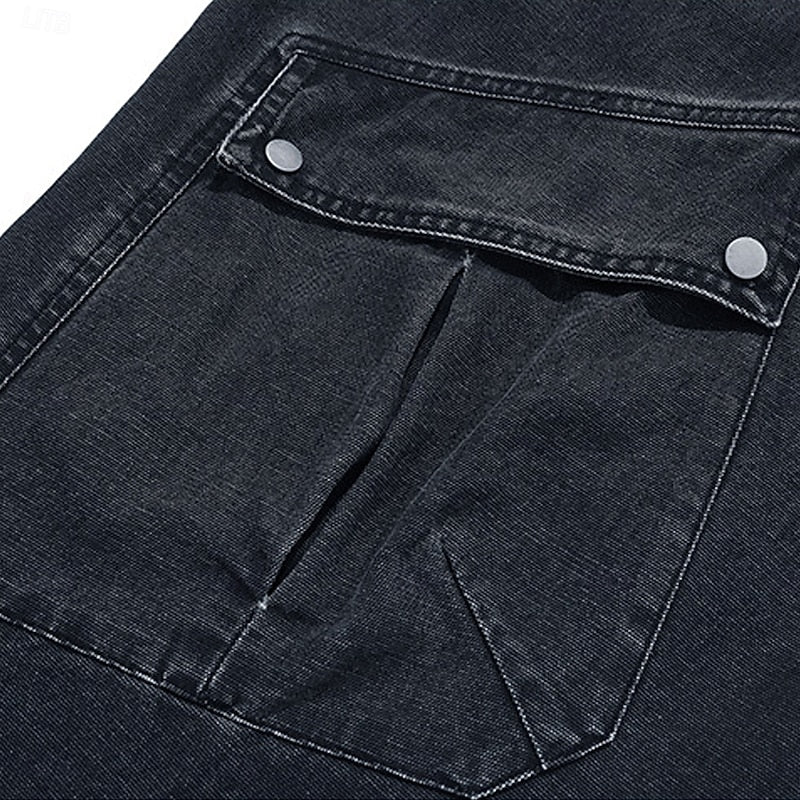 Kessoro men's relaxed wide-leg cargo pants with deep side pockets in neutral everyday tones