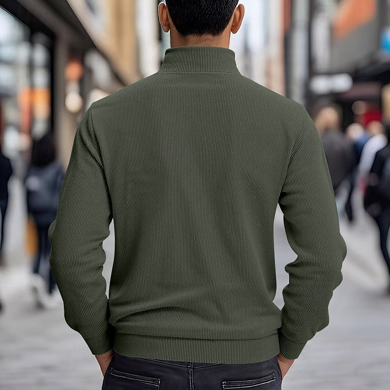 Kessoro Men's Ribbed Lapel-Collar Utility Jacket in apricot, black, army green and more colours, image 10 of 16.