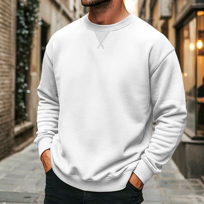 Kessoro unisex classic crew neck sweatshirt in light grey, white and black