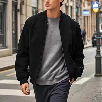 Kessoro men's lightweight stand-collar zip-up jacket in dark blue, blue, camel, black and army green – image 13 of 14