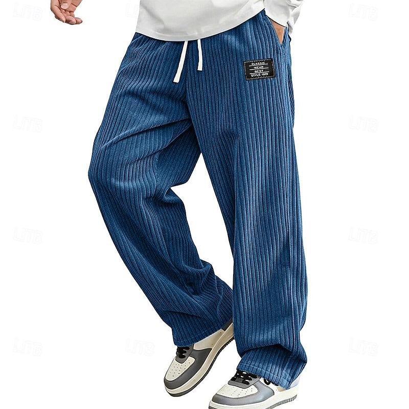 Kessoro men's relaxed ribbed comfort pants in one of five colourways, view 1 of 5