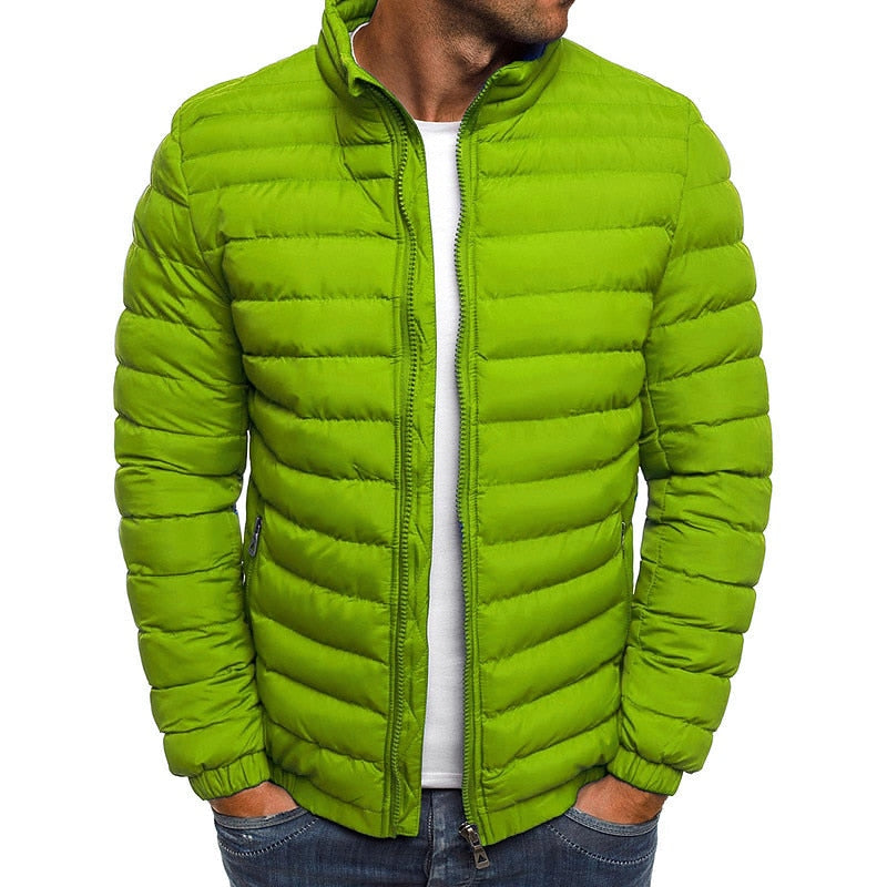 Kessoro unisex lightweight quilted stand-collar puffer jacket in blue, red, gray, green, navy and black – image 4 of 7