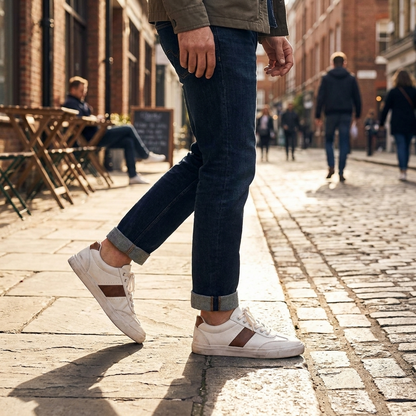 Kessoro Men's Low-Top Lace-Up Casual Sneakers
