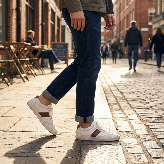 Kessoro Men's Low-Top Lace-Up Casual Sneakers