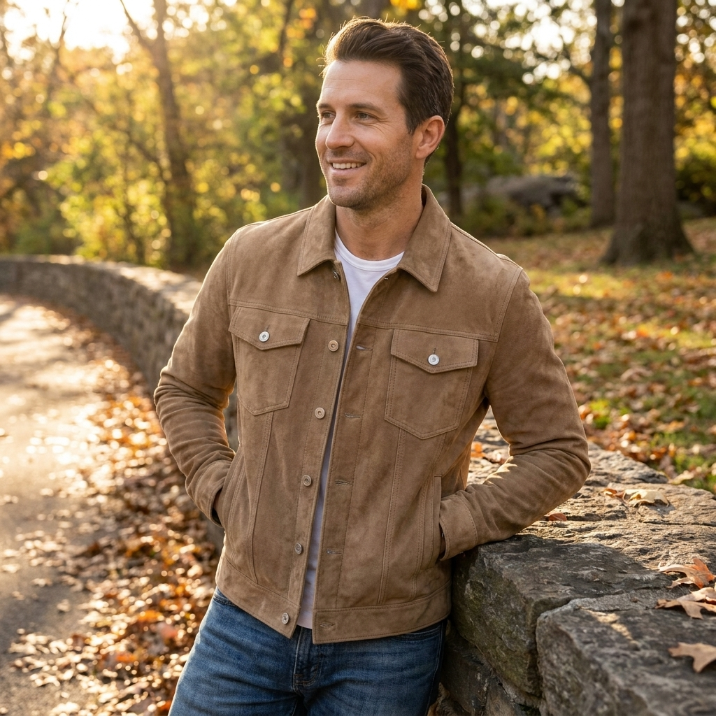 Kessoro Men's Slim-Fit Fleece Jacket