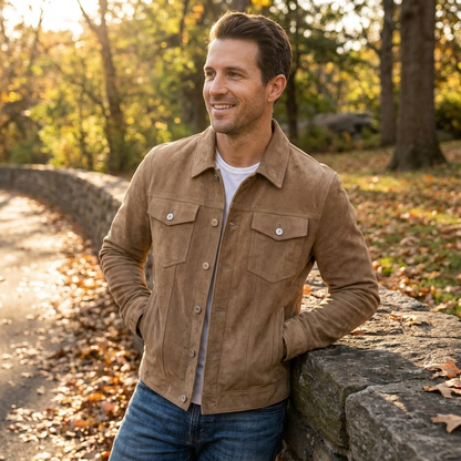 Kessoro Men's Slim-Fit Fleece Jacket