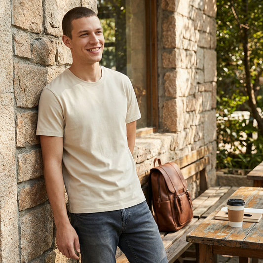 Kessoro Men's Everyday Short-Sleeve Cotton T-Shirt