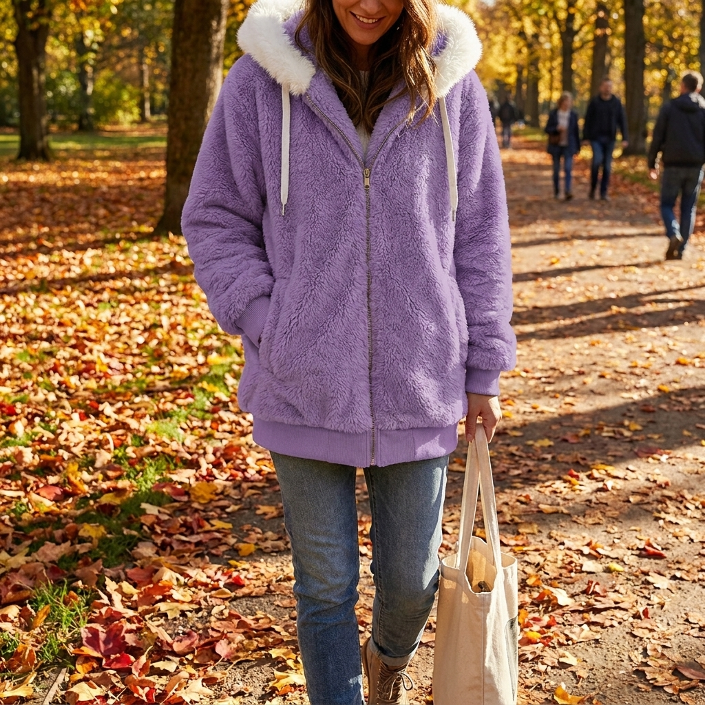 Kessoro Women's Fleece Casual Cashmere Jacket