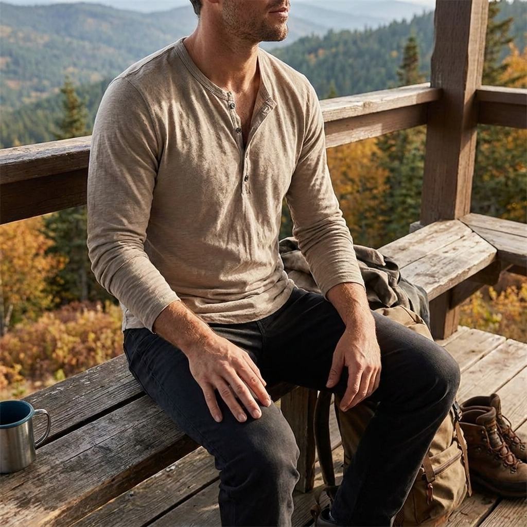 Kessoro Men's Casual Solid Cotton T-Shirt